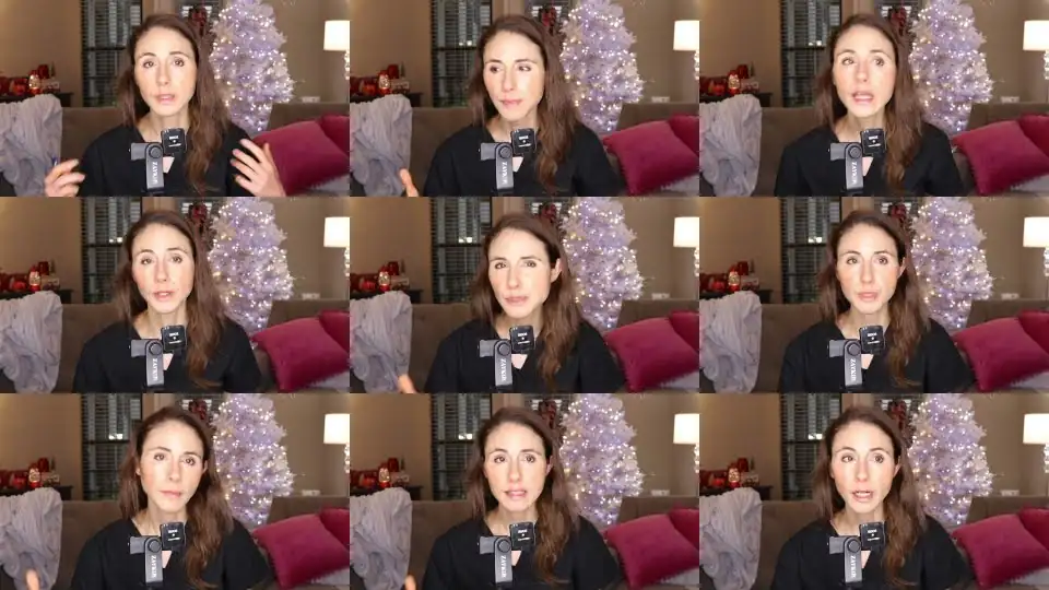 Frames from an unfiltered talking head skincare video, sheet 2